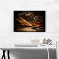thumbnail image 2 of ARTCANVAS Glass of Bourbon Whiskey and Smoking Cigar Canvas Art Print - Size: 26" x 18" (0.75" Deep), 2 of 9