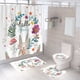 thumbnail image 3 of Bless international Juego de cortinas de ducha con mapa del mundo, cortina de ducha rosa de Hello Kitty, juego de 4 piezas, 3 of 4