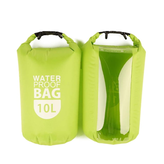 ZheElen Sac Sec d'Extérieur Double Sac à Main Léger Sacs de Rangement pour Bateau Randonnée Vert Camouflage 20 L Épaule Simple
