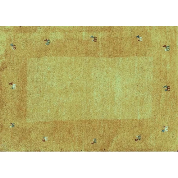 Ahgly Company Indoor Rectangle Abstract Light Blue Contemporary Area Rugs, 2' x 5'