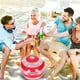 thumbnail image 2 of Pelota de playa inflable a rayas para fiestas de verano en la piscina y la playa. Pelota duradera y ligera para decoración de bodas y cumpleaños., 2 of 7