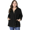 thumbnail image 1 of GRACE & GRANDEUR Women's Plus Size Long Sleeve Drawing Waist Winter Jacket Coat, 1 of 6