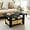 Dark/Light Brown, variant on Modern Coffee Table with Storage, Wood Coffee Table for Living Room, 2-Tier Center Table for Large or Small Spaces Apartment Home Office Dark Brown/Black.