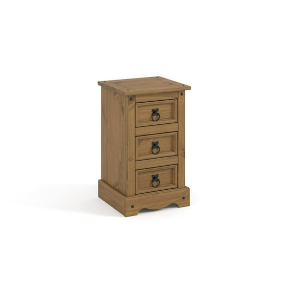Table de nuit 3 tiroirs en bois massif blanc par Gateway Creations Inc.
