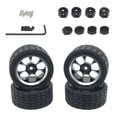 thumbnail image 4 of RC Wheel Rims and Tires for WPL C14 C24 C34 C44 B14 B16 B24 B36 1/16 RC Car Black, 4 of 6