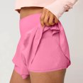 thumbnail image 4 of Bzhegqhd Women's Fashion Casual Flounce Shorts Solid Fold Shorts, 4 of 8