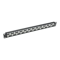 Tripp Lite 24-port 1u Rack-mount Cat6a/cat6/cat5e Offset Feed-through Patch Panel With Cable Management Bar, Rj45 Ethernet, Taa - Patch Panel - Rj-45 X 24 - 1u - 19" - Taa Compliant