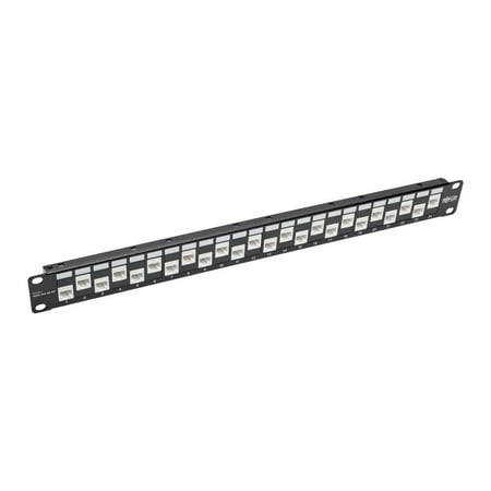 UPC: 0037332205223 | Tripp Lite 24-port 1u Rack-mount Cat6a/cat6/cat5e Offset Feed-through Patch Panel With Cable Management Bar Rj45 Ethernet Taa – Patch Panel – Rj-45 X 24 – 1u – 19 – Taa Compliant