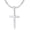 18 Inches S925 Silver - Small Cross Pendant 1.4" * 0.9", variant on S925 Sterling Silver Beveled Edge Cross Necklace for Men Women with 5mm Figaro Link Chain, Gold Plated/Sterling Silver Fashionable Men's Crucifix Pendant Chain Necklaces 16-30 Inches