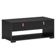 thumbnail image 1 of Giantex Industrial Coffee Table, Rectangular Entertainment Center Table w/ 2 Drawers & Open Storage Shelf, Mid Century Wooden Accent Cocktail Sofa Table for home office, 1 of 8