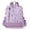 Purple, variant on Women's Anti-Theft Backpack, Floral Print Faux Leather, Zipper Closure, Convertible Crossbody Strap, Travel Bag