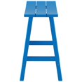 thumbnail image 2 of WestinTrends Malibu HDPE Outdoor Patio 24" Counter Stool Saddle Seat, Pacific Blue, 2 of 12