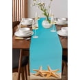 thumbnail image 2 of Hokiten Table Runners 72 Inches Long Dress Scarves, Coastal Starfish Farmhouse Kitchen/Dining Table Runner, Coffee Tablerunners, Modern Simple Ocean Nautical Beach 13x72 Inch, 2 of 7