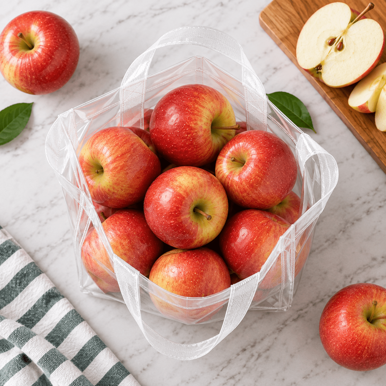 Fresh Red Apples, Tote Bag, Sold by the Pound