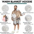 thumbnail image 5 of Wearable Oversized Blanket,Corgi Crowd Wearable Blanket Hoodie for Adults,Cozy Hooded Blankets with Super Pockets,Super Warm Fuzzy Pullover for Women & Men, 5 of 6