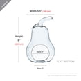thumbnail image 2 of WGV Clear Pear Glass Terrarium / Candle Holder - 5.5" Wide x 8" Height, Good quality Terrarium - 1 Pc, 2 of 6