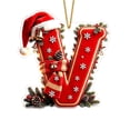 thumbnail image 7 of AZXY Christmas Letter Ornament, Acrylic Hanging Pendant Xmas Alphabet for Christmas Initial Ornament, Christmas Tree Decoration Hanging Pendant Xmas Gifts for Family (V), 7 of 7