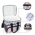 thumbnail image 6 of FORMRS Insulated Cooler Bag 24 Cans Capacity Soft Leakproof Lunch Box with Side Pockets, Pink Art Pattern, 6 of 7