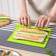 thumbnail image 3 of Sushi Rolling Mat | Non-Stick Bamboo Makisu for Hand Rolls | Easy to Clean & Reusable | Includes 1 Piece | Wavy Grain Design for Perfect Rice, 3 of 11