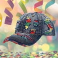 thumbnail image 2 of Peichun Retro Ripped Distressed Denim Hats for Men Women Casual Style Distressed Brim Baseball Caps with Curved Visor Unisex Adjustable Comfort Soft Top Sun Hats Navy3 One Size, 2 of 5