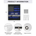 thumbnail image 2 of 4th of July RV Awning Sun Shade Screen 9'X7' 250th Anniversary Mesh Sunscreen Blue Black Patriotic American Flag Awning Shade Screen with Zipper UV Blocker Completed Kits for RV Motorhome Camper, 2 of 7