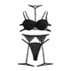 thumbnail image 1 of Gibobby Lenceria mujer sexy Conjunto de falda a cuadros para mujer con ribete de encaje y falda(Negro, M), 1 of 5