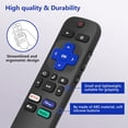 thumbnail image 4 of Remplacement pour Roku-TV-Remote, Compatible avec TCL Roku/Hisense Roku/Onn Roku/Sharp Série Roku Téléviseurs Intelligents (Non Compatible avec Roku Stick et Bo, 4 of 6