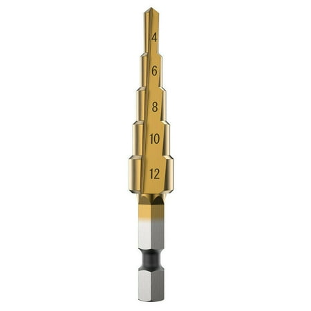 

Golden Step Cone Drill Bit High Speed Steel Hole Cutter 4-12Mm Hss Tool W/Pouch