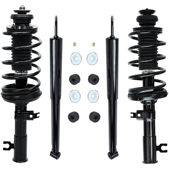 Detroit Axle - Front Struts Rear Shocks for Chevy Aveo Aveo5 Pontiac G3 Wave, 2 Ready Struts w/Coil Spring Assembly 2 Shock Absorbers Assembly Replacement