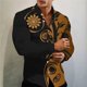 thumbnail image 1 of Camisa de hombre 2024 de manga larga con solapa, nueva oferta, blanca y negra, moda informal para exteriores, material de alta calidad, primavera, verano, talla grande, 1 of 6