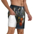 thumbnail image 2 of Kdxio Various Herbs Print Men'S Swim Trunks With Compression Liner 7 Inch Inseam Quick Dry Swim Shorts, 2 of 7
