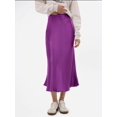 thumbnail image 4 of High-Waist Satin Midi Skirt, 4 of 5
