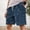 Navy, variant on Mens Corduroy Shorts Elastic Waist Drawstring Straight Leg Men Shorts Casual with Pockets Relaxed Fit Summer Beach Shorts for Men