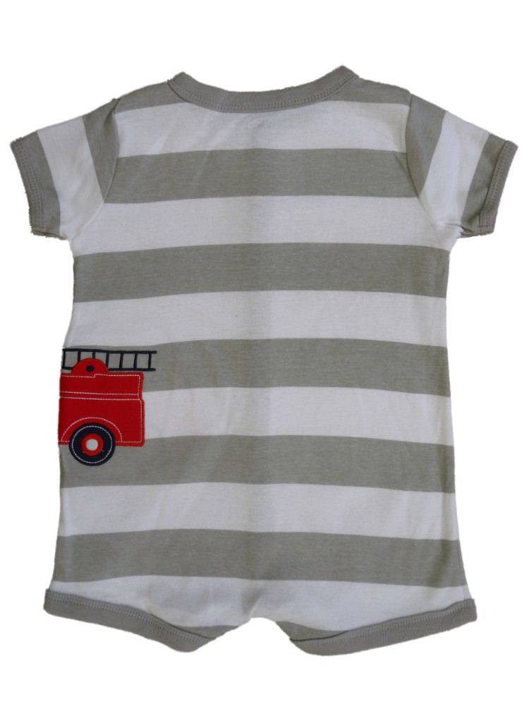 gray and white romper