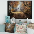 thumbnail image 2 of Deer In The Autumn Park 40 in x 30 in Framed Painting Canvas Art Print, by Designart, 2 of 5