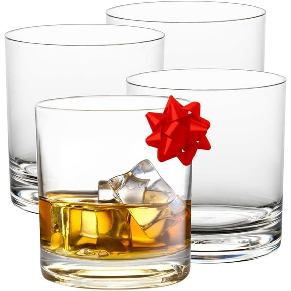 D'Eco Unbreakable Whiskey Glasses (Set of 4, 12 oz ea) - Reusable Shatterproof Bourbon, Scotch & Old Fashioned Glasses - Perfect Indoor Outdoor Drinking Cups for Parties - Gift Idea