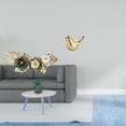 thumbnail image 2 of CarpNettore Hanging Wall Art Metal Wall Decor Nordic Iron Pendant Birds Figurine Animal Statue Decorative Sculpture with Lifelike Flower Leaves And Smooth Lines S, 2 of 8