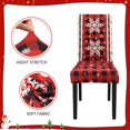 thumbnail image 2 of 4PCS Christmas Red Buffalo Plaid Chair Covers Stretch Washable Back Chair Cover Xmas Snowflake Removable Slipcover Chair Protector for Dining Room Kitchen Holiday Home Decor, 2 of 6