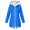 Blue, variant on Sentmoon Running Jacket Oversized Hooded Neck Long Sleeve Womens Coat Zipper Solid Color Windproof Waterproof Women Clothing Fall and Winter Stylish for Backpacking and Camping
