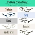 thumbnail image 6 of OPTIPAK Shiny Frosted Reader Blue Light Blocking Glasses for Men & Women – Anti Reflective Computer Reading Glasses with Spring Hinge Frame – Reduce Eye Strain & Glare (Pack of 1), 6 of 7