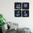 thumbnail image 2 of Nautical Wall Art Decor Painting Pictures Print On Canvas, Navy Blue Framed Canvas Wall Art for Home Decoration Living Room Bedroom Artwork, 2 of 6