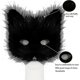 thumbnail image 3 of Faux Fur Fox Tail Cat Wolf Cosplay Costume Set Plush Mask Fluffy Paw Gloves Halloween Christmas, 3 of 5