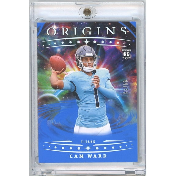2025 Panini Origins Blue Cam Ward #143 /99 Rookie RC Football Card