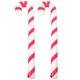 thumbnail image 1 of 2 muletas inflables navideñas, globo de bastón creativo, decoración navideña para fiestas de cumpleaños (rojo y blanco), 1 of 7