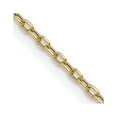 thumbnail image 3 of 14K Yellow Gold Semi-Solid Diamond Cut 3.00mm Open Link Cable Chain Necklace Size 26, 3 of 4