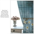 thumbnail image 3 of Rustic Kitchen Curtains Vintage Blue Wooden Board Daisy Flower Bottle Farmhouse Bedroom Living Room Blackout Rod Pocket Decoration Window Drapes 2 Panels W21xL63in W42xL84in, 3 of 6