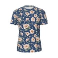 thumbnail image 5 of Wukai Flower Print Men's Short-Sleeved Mesh T-Shirt,Quick-Dry Short Sleeve Workout T-Shirt-6X-Large, 5 of 8