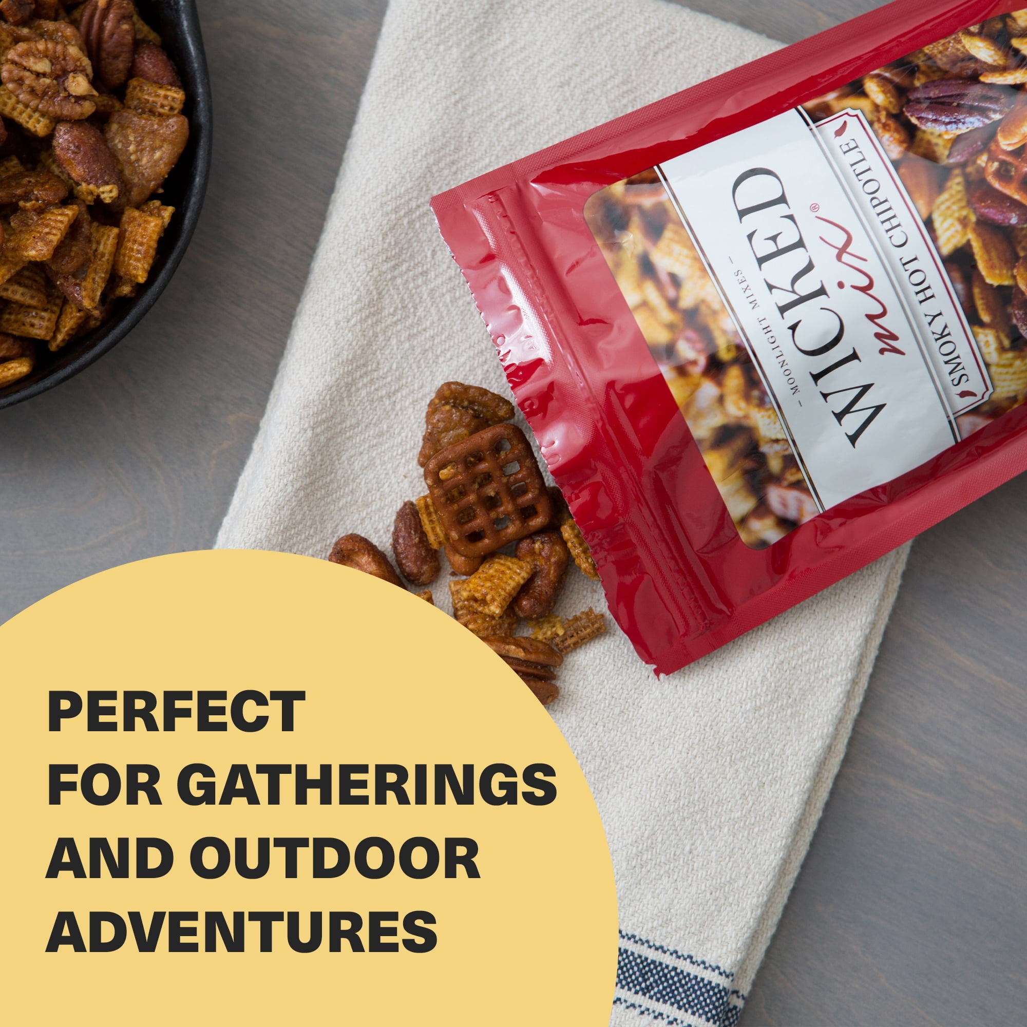Wicked Mix Smoky Chipotle Snack Mix with Mixed Nuts, Sweet & Smoky, 7oz (Pack of 3)