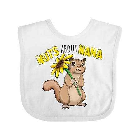 

Inktastic Nuts about Nana Cute Chipmunk with Sunflower Gift Baby Boy or Baby Girl Bib