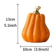 thumbnail image 3 of White Ceramic Pumpkin Ornament Desktop Home Halloween, 3 of 5